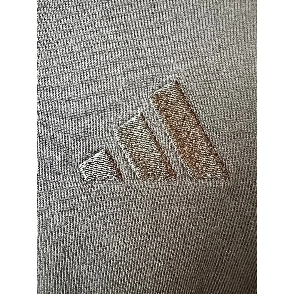 Adidas Womens Medium Cropped Hoodie Black Tonal Logo Oversized Sweatshirt M